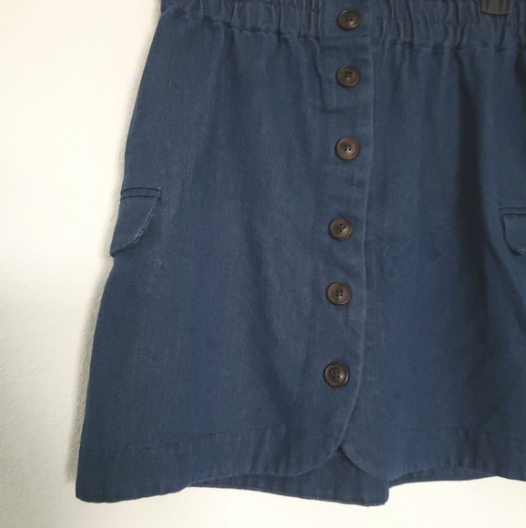 Anthropologie Mo:Vint Button Down A-Line Skirt - Picture 2 of 7